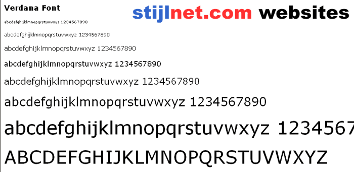 Verdana Font